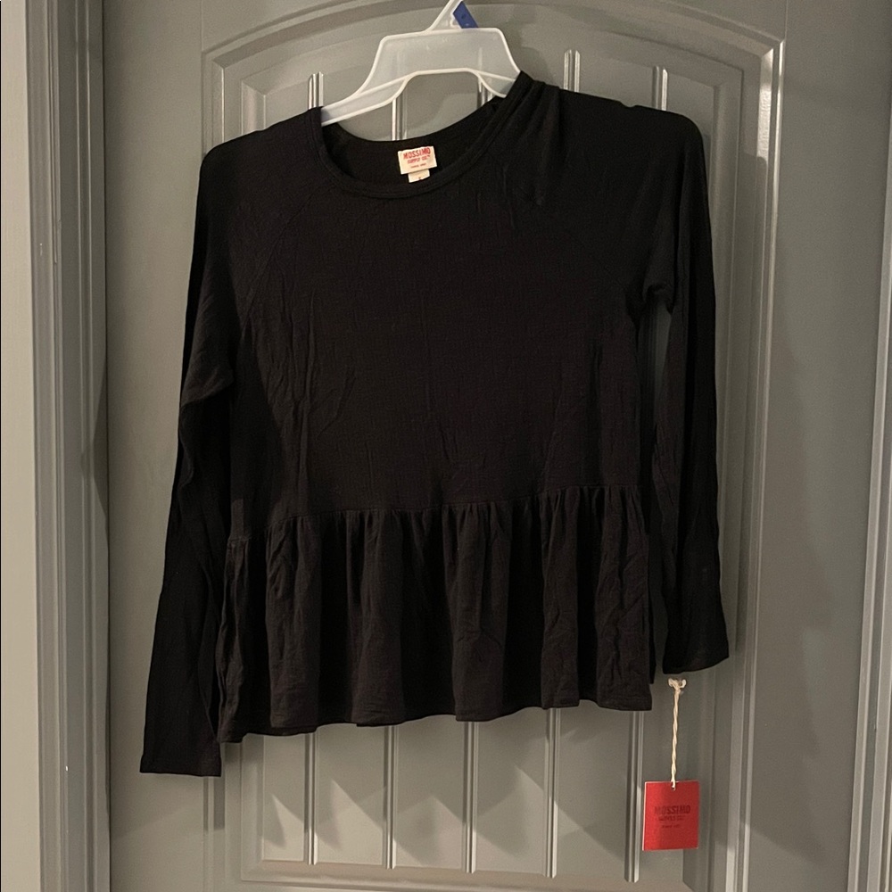 Mossimo Supply Co. Black Peplum Blouse